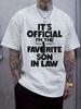 Favorite Son-in-Law Graphic T-shirt - Casual Crew Neck