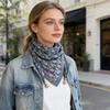 1PC Neck Scarf Versatile Painted Pattern Gift Silk Scarf High-End Magnetic Closure Elegant Accessories French Style Multi-Color