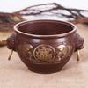 Copper Cylinder for Home Indoor Buddha Worship Bamboo Holder Offering Stick Incense Burner Ornament