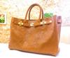 [USED] Parantica Sita Turnlock Leather Tote Bag Camel Women's Handbag Japan Import