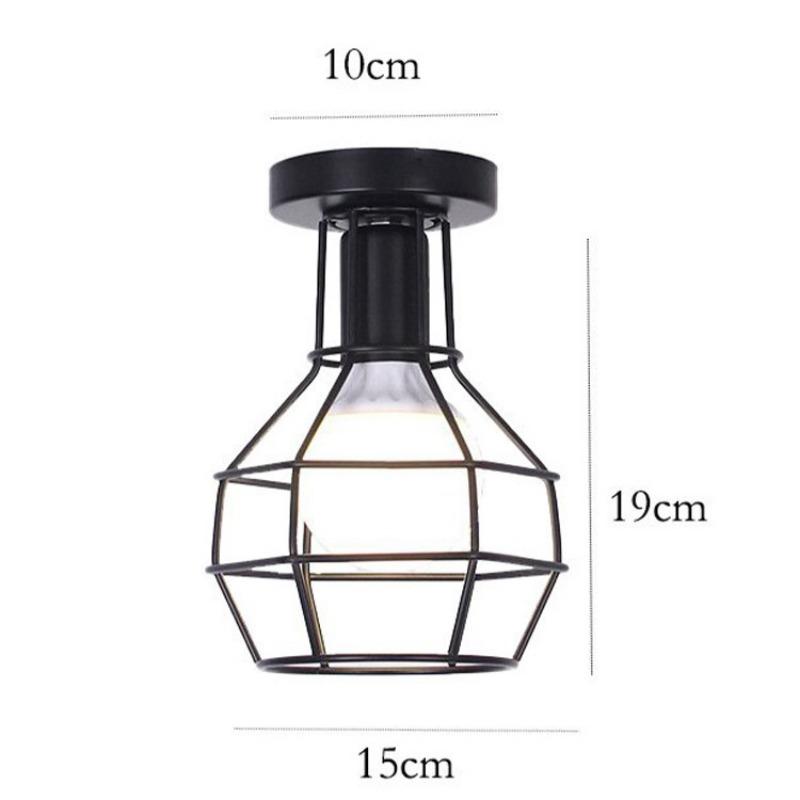 Industrial Pendant Light Led Adjustable Hanging Lamp Shade for Home Kitchen Metal Cage Pendant Lighting for Island Dining Room