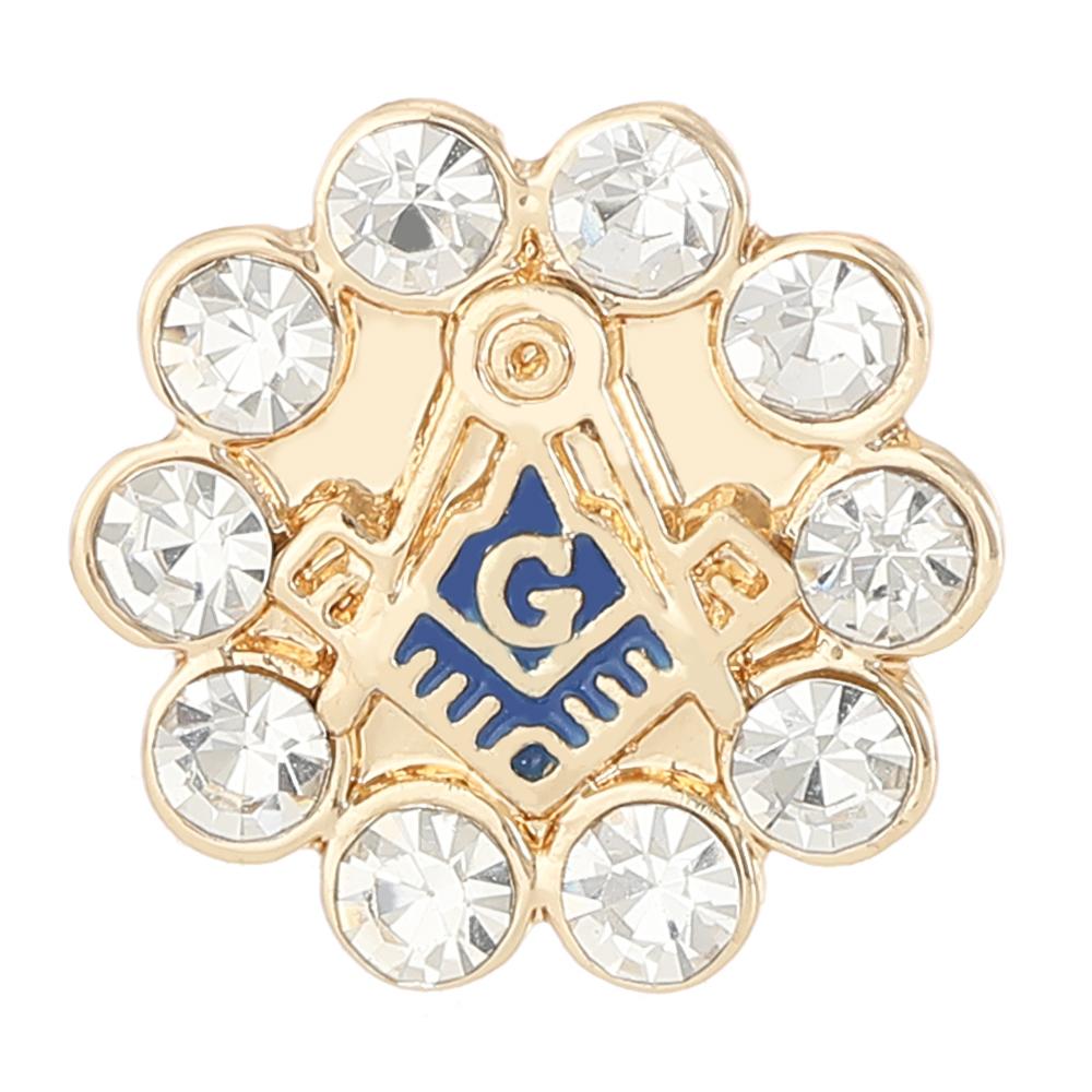 8 Styles Classic Masonic Symbols Enamel Brooches Funny Freemason Emblem Golden Pins