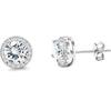 Silver Needle Cubic Zirconia Stud Earrings for Women Men 14K Gold Plated Hypoallergenic Dainty Stud Earrings Jewelry