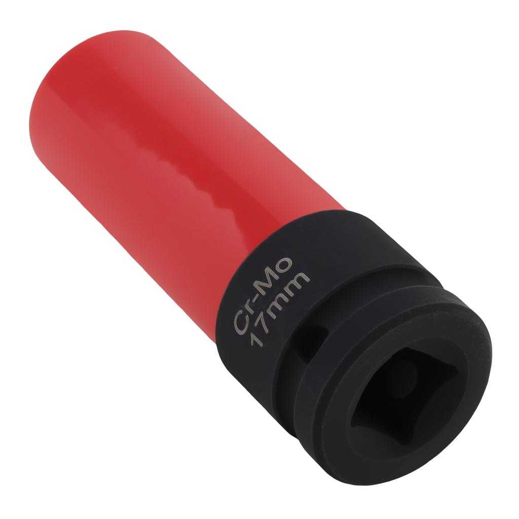 17mm 1/2 Inch Drive Chromium Molybdenum Steel Lug Nut Remover Socket Anti-Theft Smart Cover