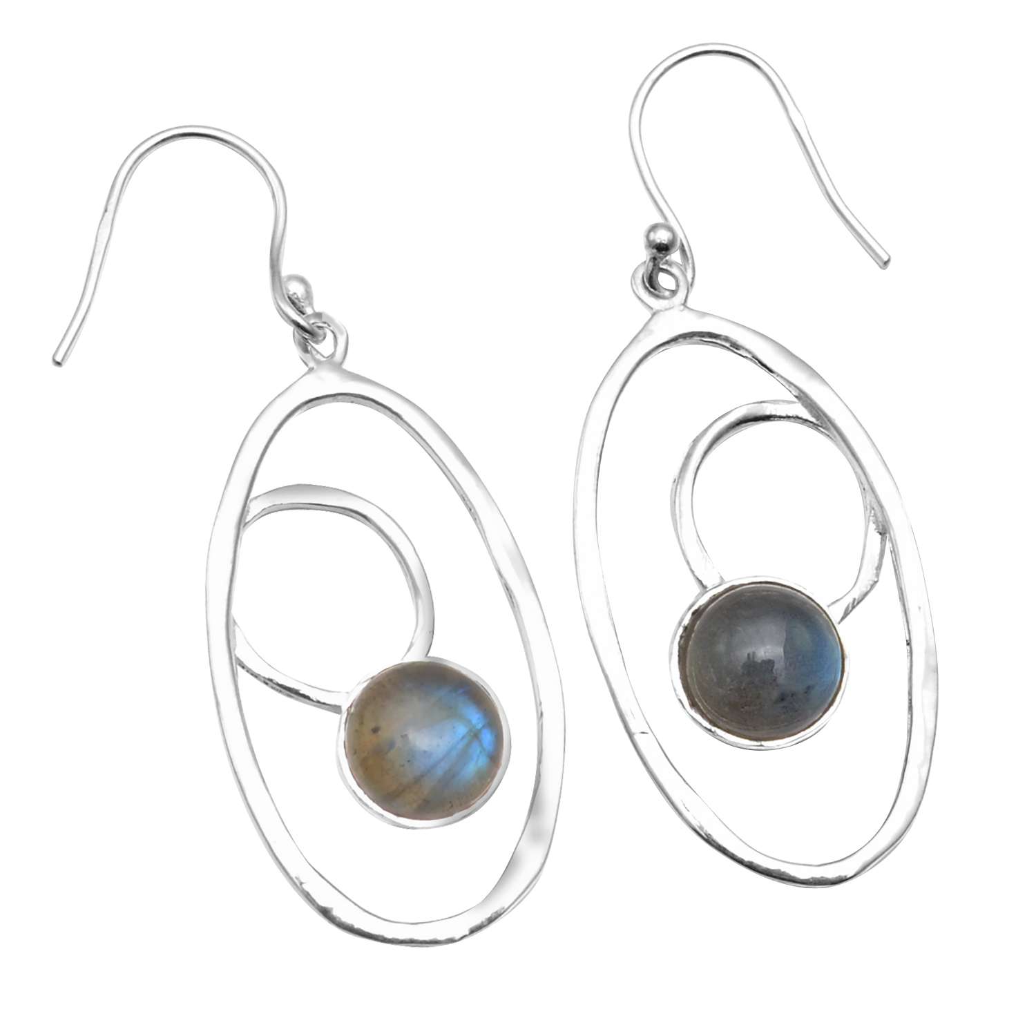 

Labradorite Gemstone Earrings Solid 925 Sterling Silver Handmade Earrings Jewelry Gift For Women And Girls E-2903