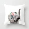Cute Animals Print Decoration Cushion Cover For Wedding Throw Pillowcase Pink Flower Sofa Home Decor Party Pillowcover