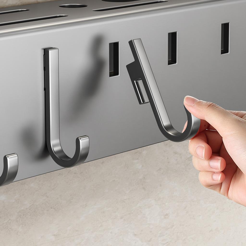 Wall Mounted Kitchen Knife Pot Cover Storage Rack Chopstick Cage Household Cutting Board Knife Integrated Storage Organizer