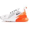 Nike Womens Air Max 270 'White Orange' (women's sizes) White / Orange-Black Running Shoes AH6789 104