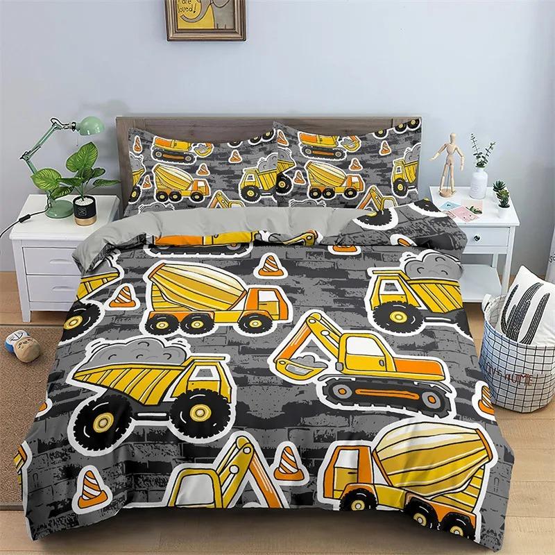 Cute Cat Bedding Set 2-3Pcs Bedroom Quilt Cover Set Single Double Size Polyester Duvet Cover Pillowcase for Adult Boy Girl
