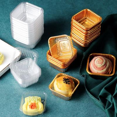 Cutie de ambalare pentru deserturi individuale din plastic de unică folosință, recipient pentru spumă, tavă pentru prăjituri lunare, suport pentru tort