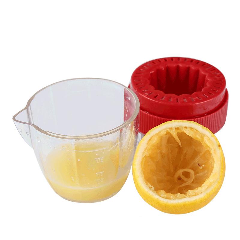 1 Pcs Lemon Juicer with Lid Plastic Manual Lemon Juicer Orange Press Cup Orange Juice Extractor with Pouring Spout Fruit Tool WBL