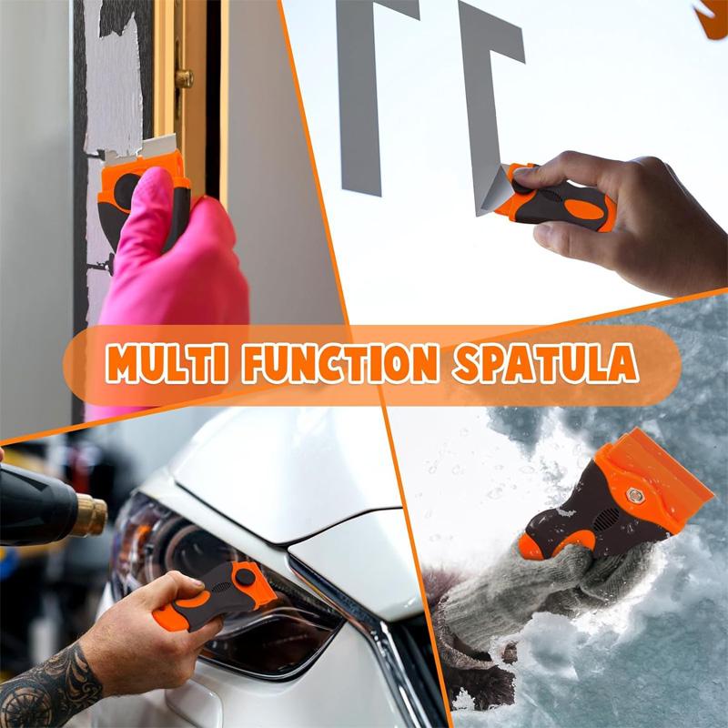 Car Paint Scraper with Plastic Replacement Blades Sticker Glue Removal Scraper Tool Set for for Removing Labels Stickers Decal
