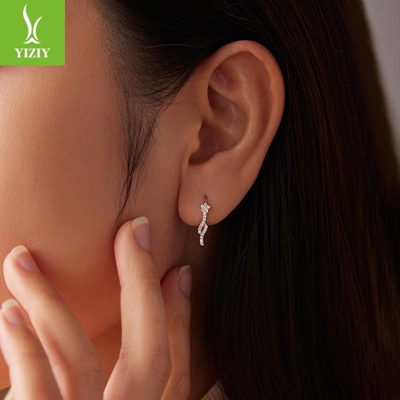 Shining Niche Meteor Earrings Women'S High Sense S925 Sterling Silver Star Earrings Earrings