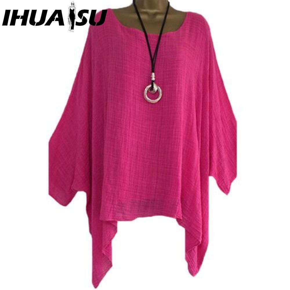 

QICED Женские модные повседневные блузки и рубашки с принтом однотонного цвета с круглым вырезом XXXL розы красного