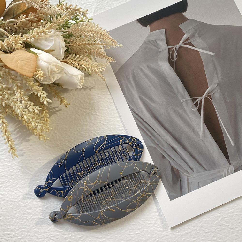 Fashion Fish Shaped Hairpin Barrettes Headwear Hair Claws Clips Ponytail Banana Clip  Women