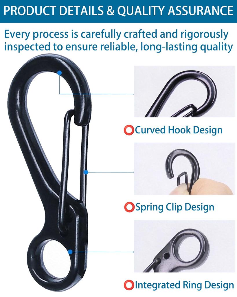 Carabiner Keychain Titanium Carabiner Keychain Small Spring Hook Clip Lightweight