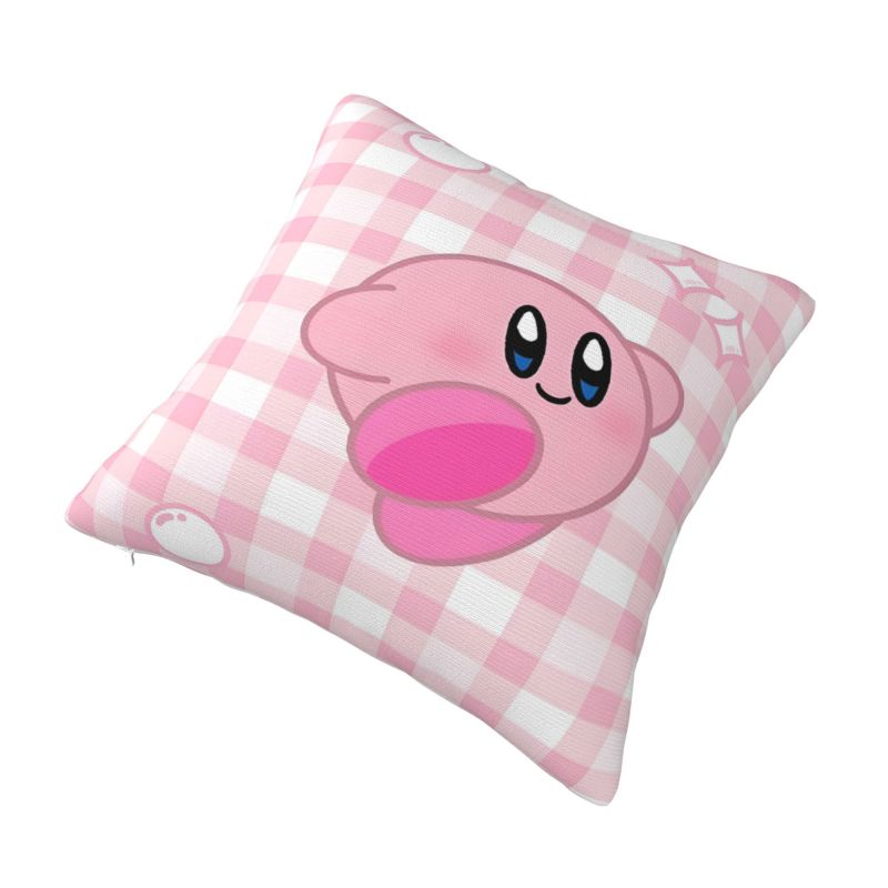 Custom Modern Kirbys Video Game Cushion Cover Velvet Cartoom Anime Pillow Case