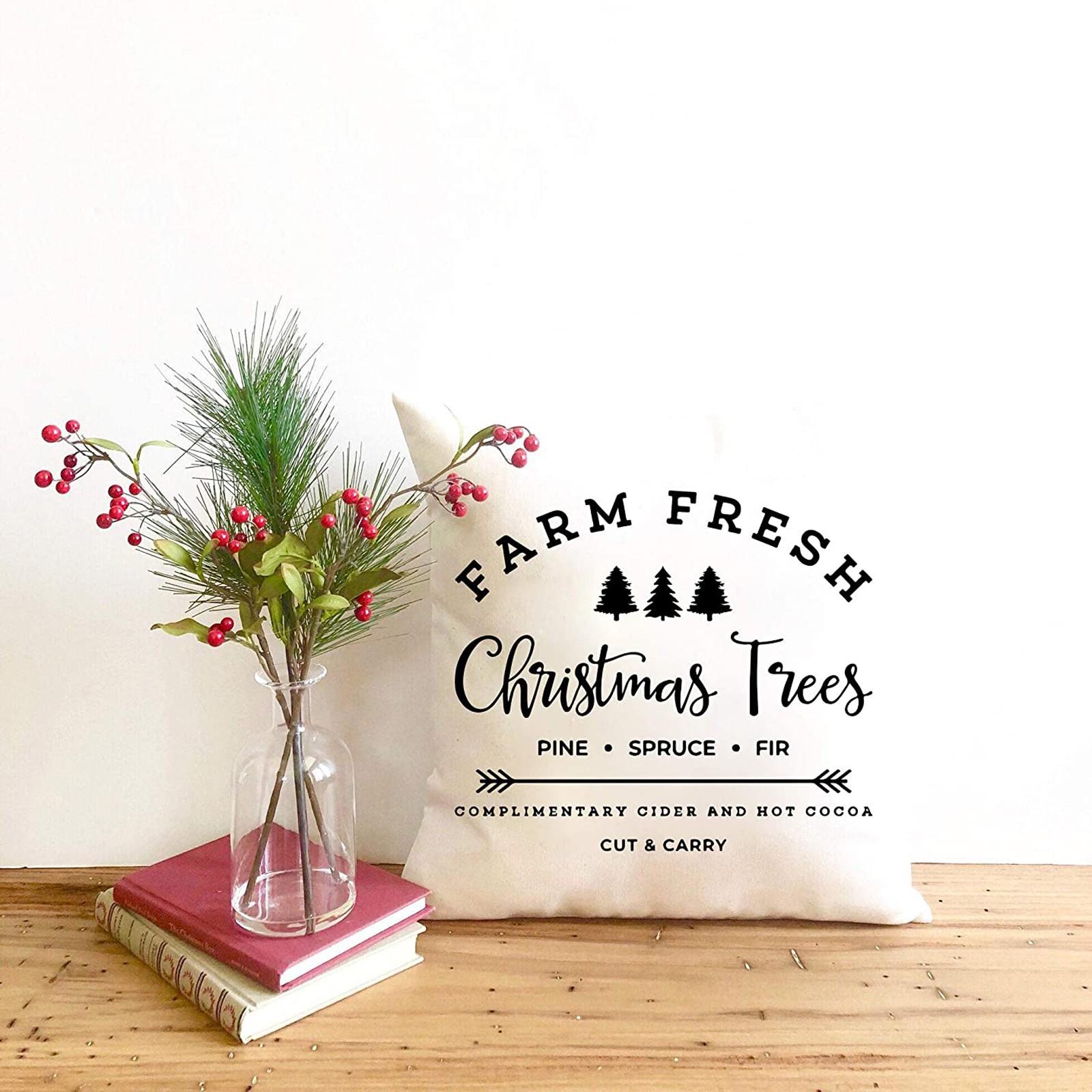 Рождественское украшение дома Наволочка для диванной подушки Декоративная наволочка с принтом