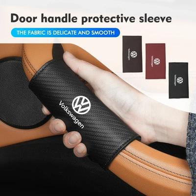 T23-·Car Door Inner Handle Protector Armrest Handle Decor Cover For VW Passat Golf 4 5 6 Tiguan Polo Scirocco Jetta CC