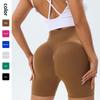 Women's High-Waist Seamless Yoga Shorts – Pleated Peach Butt Tummy Control, Summer Cycling & Running