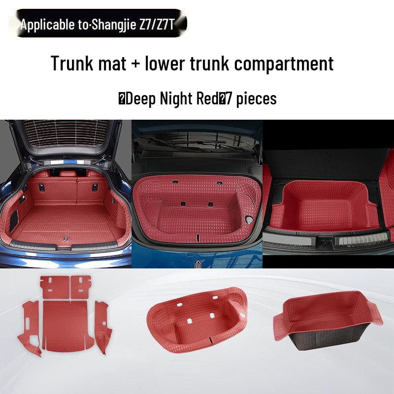 Shangjie Z7/Z7T Front and Rear Leather Trunk Mat Set for Full Coverage Protection