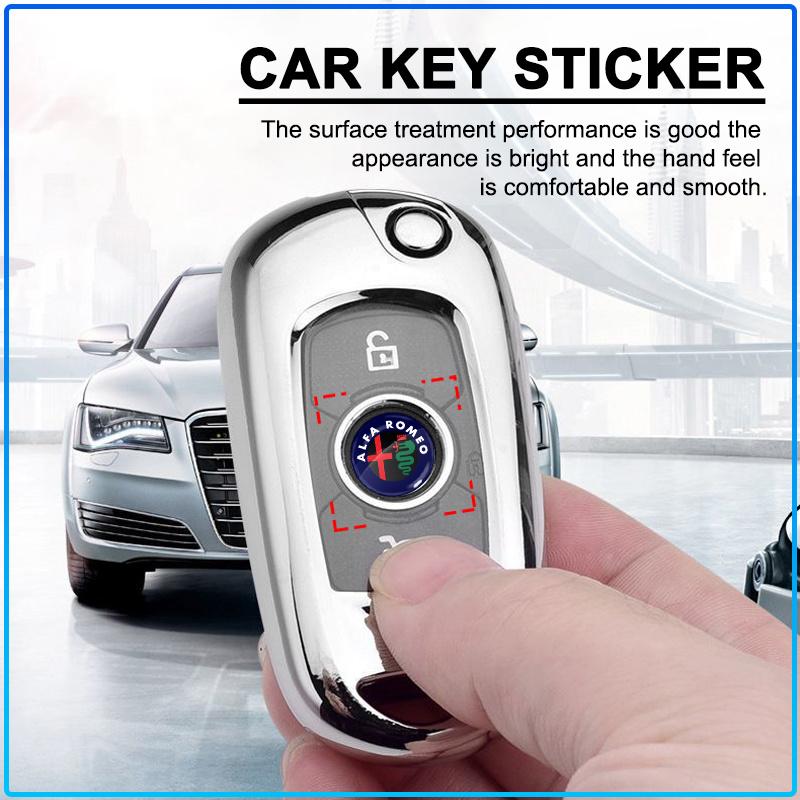 14mm Car Remote Key Fob Emblem Badge Radio Button Sticker For Alfa Romeo 147 159 156 Giulietta Giulia Mito Spider Alpha Nheadrest