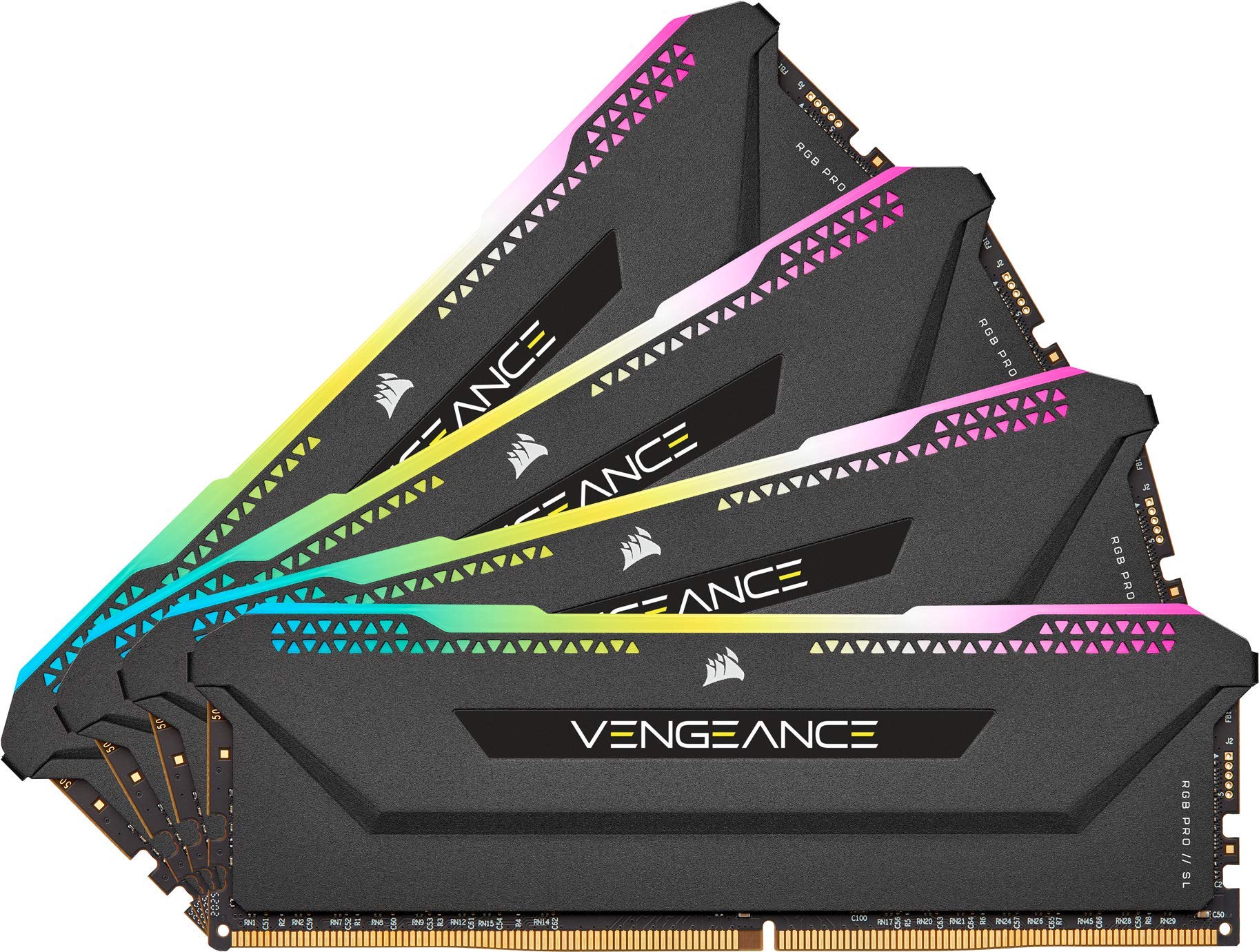 

Corsair Desktop PC Memory VENGANCE RGB PRO SL Series 128GB x CMH128GX4M4E3200C16 DDR4-3200MHz [32GB 4] чорний