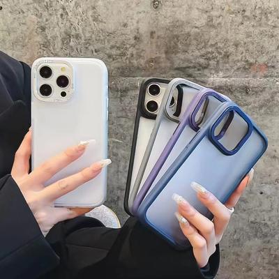 Custodia per Telefono Magnetica Opaca per iPhone 15 Adatta per Apple 14proMax Custodia Antiscivolo con Protezione Lente in Metallo