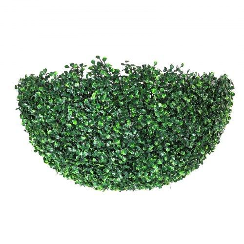 VEVOR Artificial Topiaries Boxwood Trees, 16” Tall (2 Pieces), Ball-Shape Faux Topiaries Plant