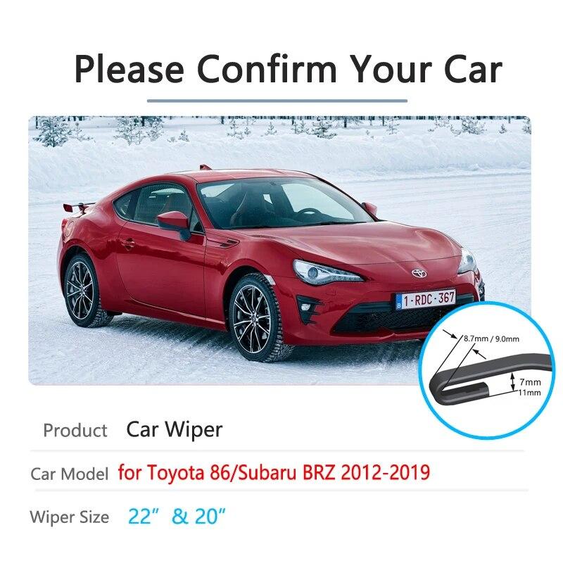 Car Wiper Blade for Toyota 86 GT86 FT86 Scion FR-S Subaru BRZ 2012~ Windscreen Windshield Wipers Car Accessories 2013 2014
