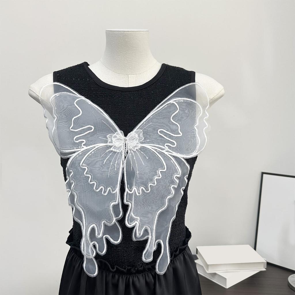 Organza Butterfly Applique Garment Decoration Sewing On Accessories for Stage Performers Gowns Bridal Wear And Costume