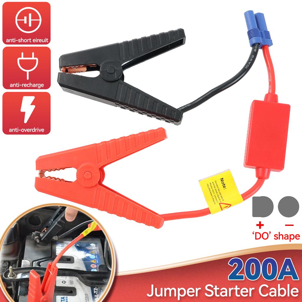 1pcs Battery Fire Wire Clip EC5 Connector Emergency Jumper Cable Alligator Clamp Booster for Universal 12V Car Starter Jump 200A