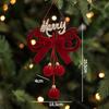 Christmas Tree Hanging Decoration Red Flocked Christmas Bell Xmas Tree Decorative Ornament Xmas New Year Decoration Supplies