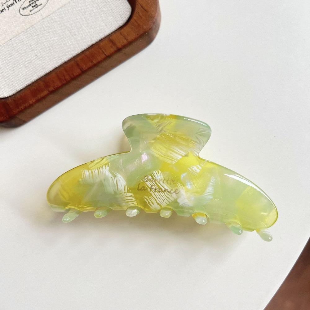 Acetic Acid Acetate Hair Claw Fresh Flower Hair Claw Fashion Irregular Pattern Shark Clip  Travel