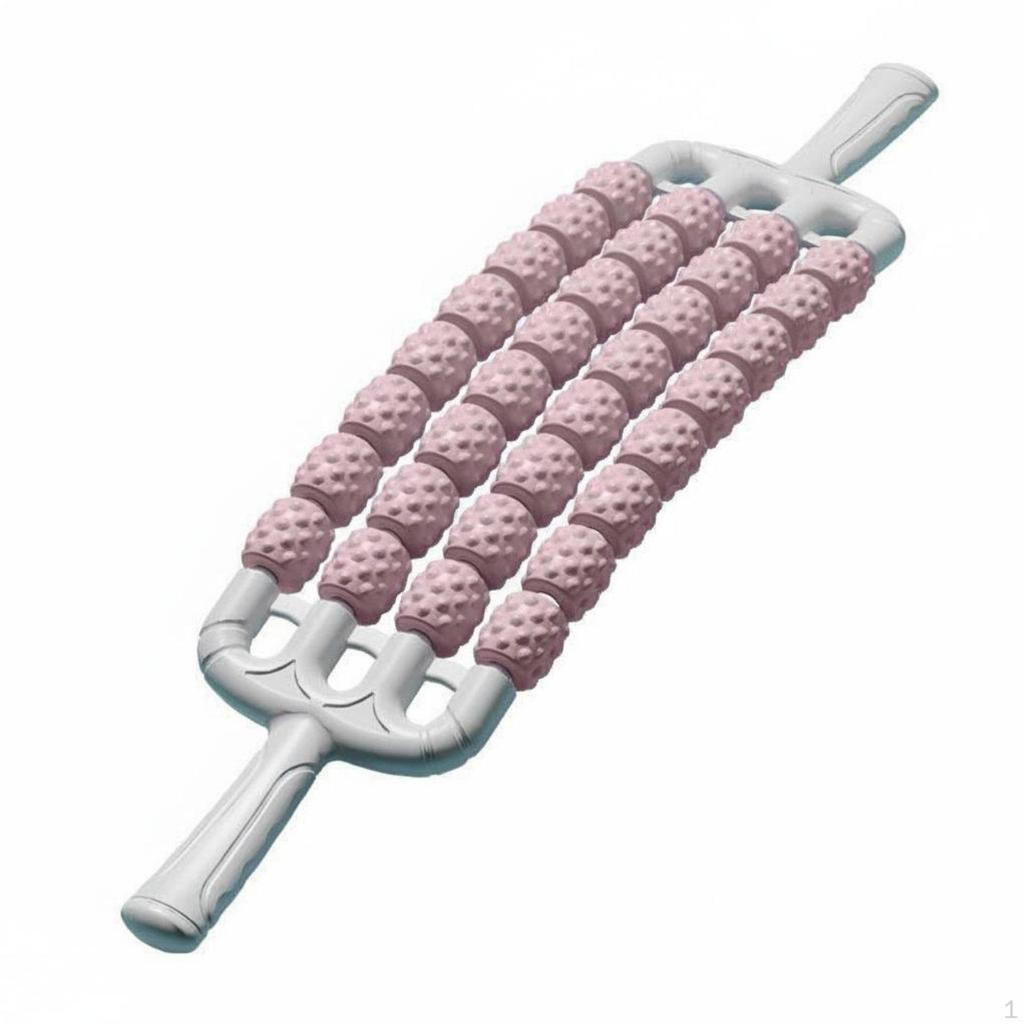 Spiky Roller Portable Massage Ergonomic Handle Leg and Neck for Athletes, Kids, Gym,