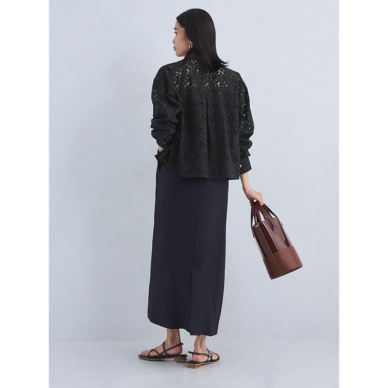 [United Arrows Green Label Relaxing] Cutwork Lace Shirt 35111991536 7900 NAVY(79) FREE