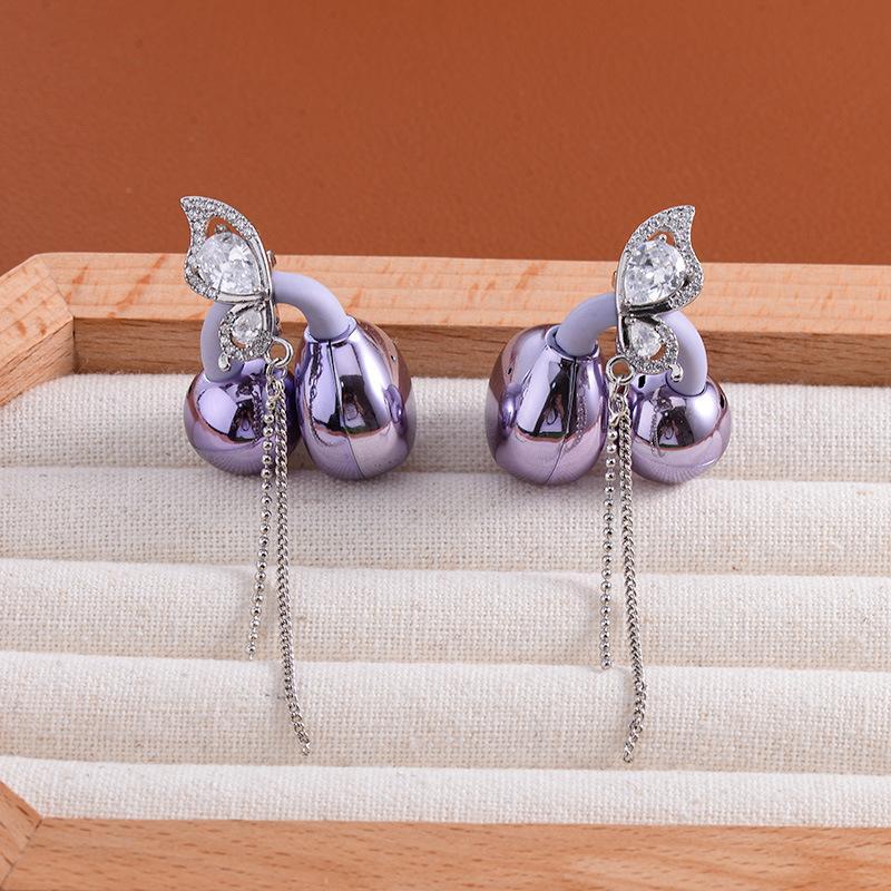 General Butterfly Tassel Rhinestones Ear Clips Accessories For Daily Use