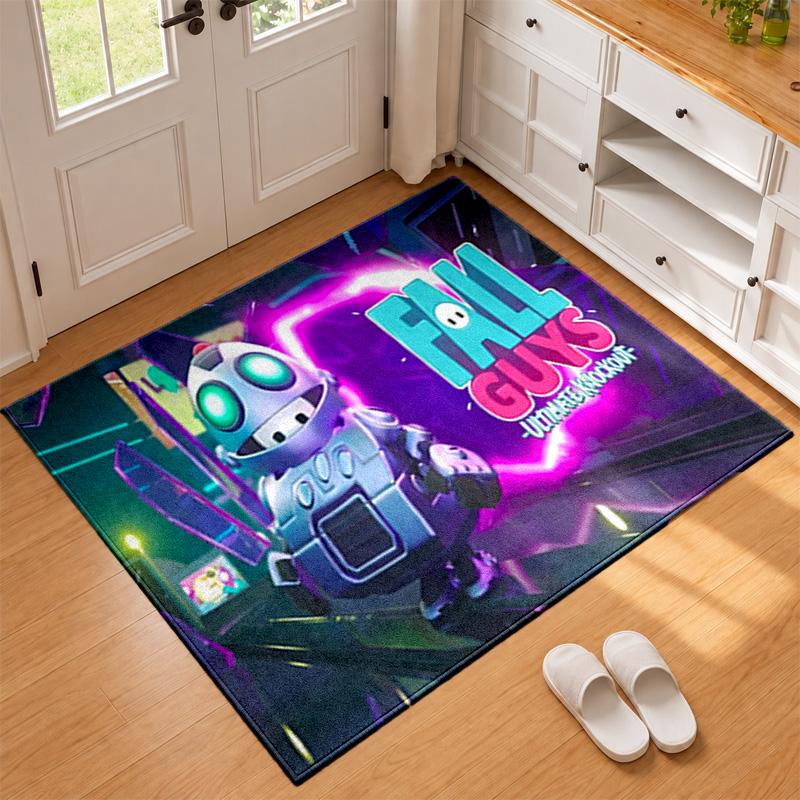 Fall Guys Carpet Door Mat for Living Room or Bedroom Protective Mat Under Chair Office Decoration Christmas Gift Birthday Present