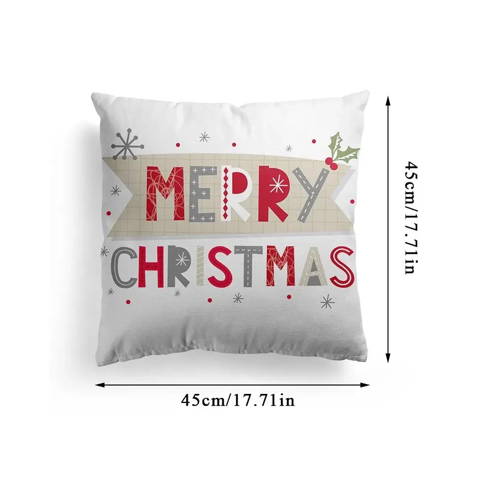 Home Decoration Christmas Merry Christmas Santa Pillow Case Cushion Cushion Decoración navideña