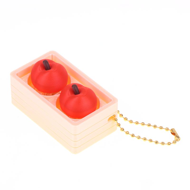 Creative Cute Fruit 2/4-Square Button Keychain Kids Portable Stress Relief Toy Charm Couple Bag Ornament