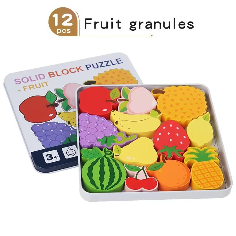 Montessori Wooden Puzzle Toys for Children 3D Vehicle Animal Wood Jigsaw Puzzle Game Baby Learning Educational Toy Kids Gift