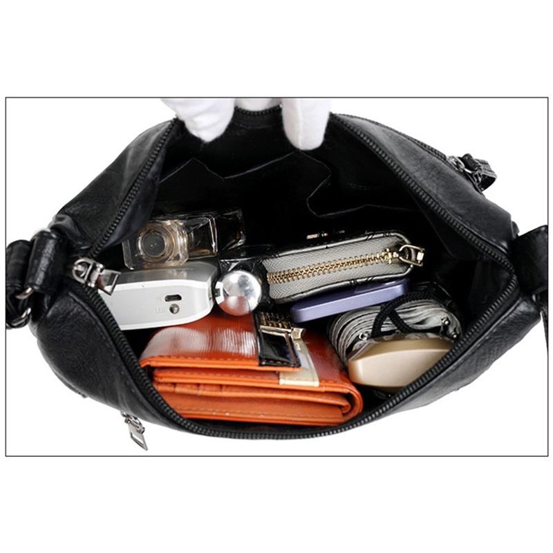 PU kožená taška přes rameno Ženy Kauzální Luxusní kabelky a peněženky Dámská Designová taška Hobos Malá značka Crossbody kabelky