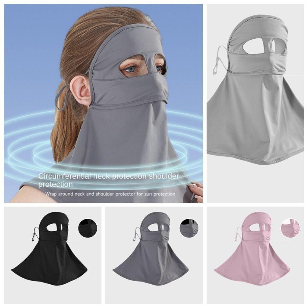 

Unisex Ice Silk Mask Breathable Anti-sun Mask Fashion Riding Face Mask рожевий