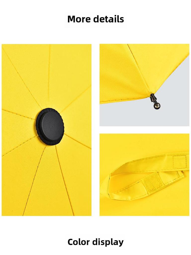 Creative Duck Head Umbrella: Stylish Black with Wooden Handle, Sun Protection, Dual-Purpose for Rain or Shine.