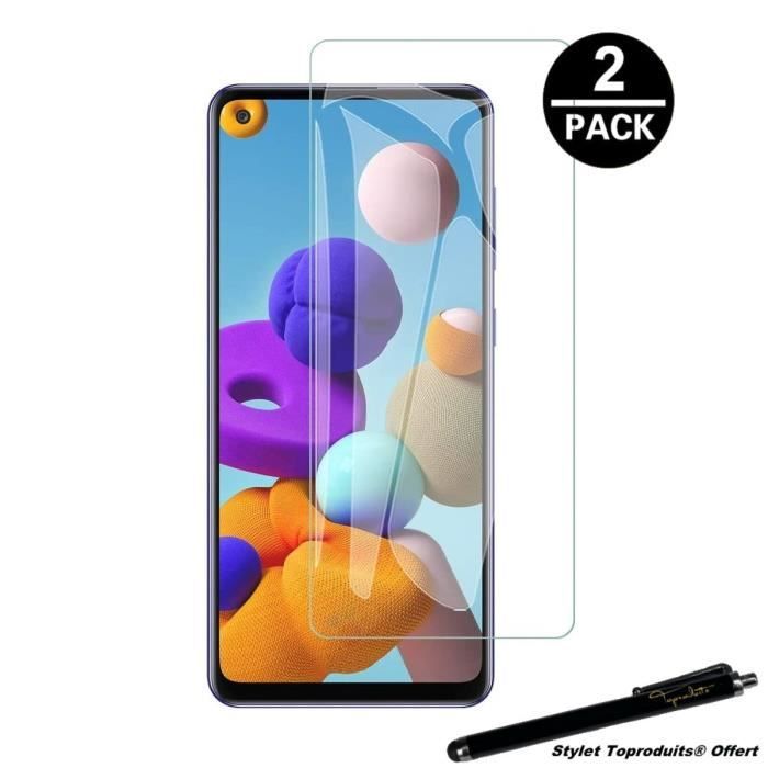 Film de protection - Toproduits® - Samsung Galaxy S21 - Verre trempé - 2 pack - Résistant aux rayures