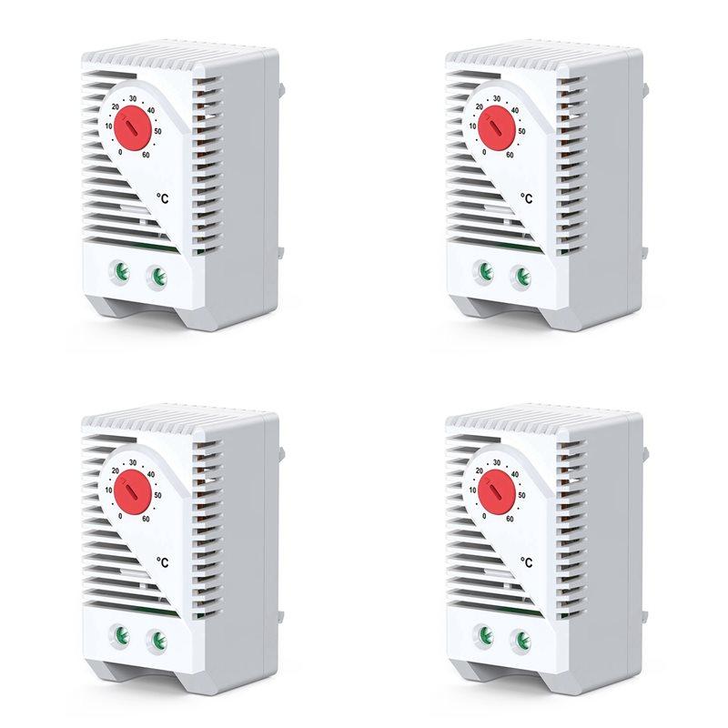 Premium-4X Temperature Controller Mechanical Switch NO NC 0-60℃ Cabinet Thermostat And Humidity Control AC 250V 10A KTO011