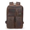 Junyi Vintage Crazy Horse Leather Backpack