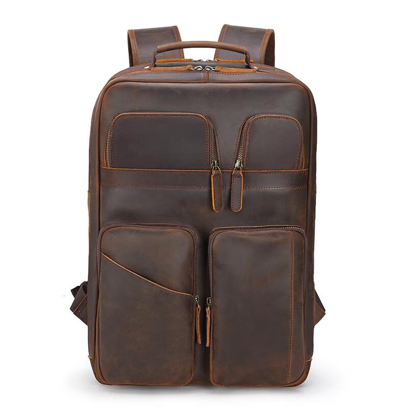 

Junyi Vintage Crazy Horse Leather Backpack