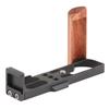 Wooden Grip L Brackets Handle for G7XII G7XIII Quick Release Plate System ArcaSwiss Mount for Comfortable Shoots