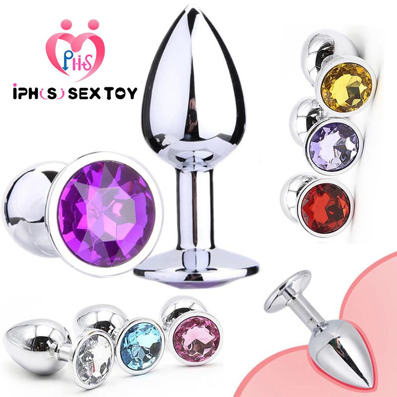Neue Damen Diamant besetzte Metall Butt Plug Spielzeug Edelstahl Butt Plug Schwanz Kristall Butt Plug Damen Sex Spielzeug Mann Erwachsene Butt Plug